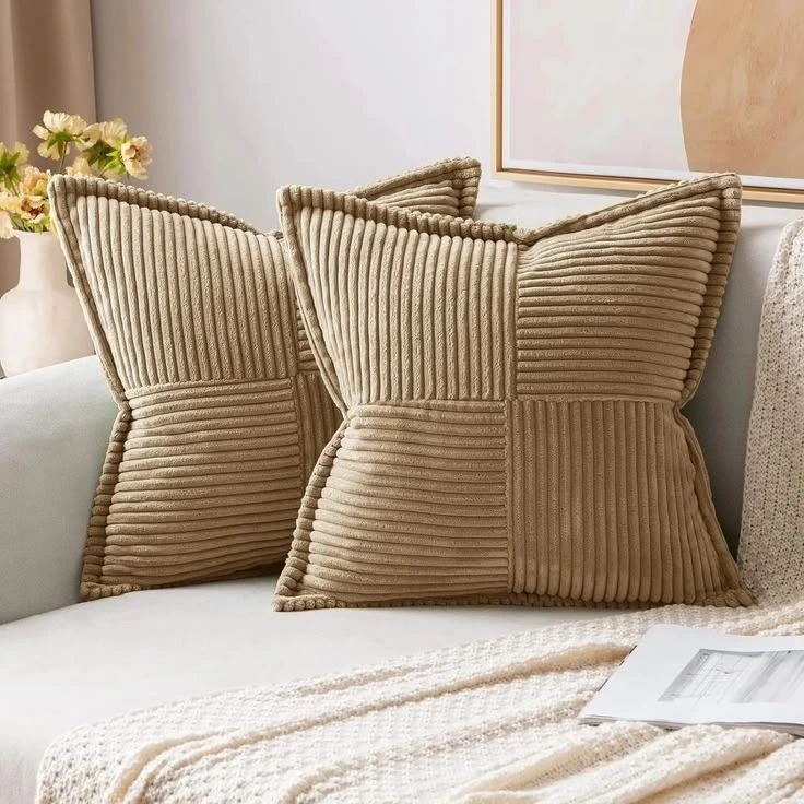 Custom sofa cushions in selected fabrics