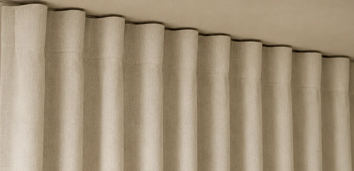Cubicle curtain with track system