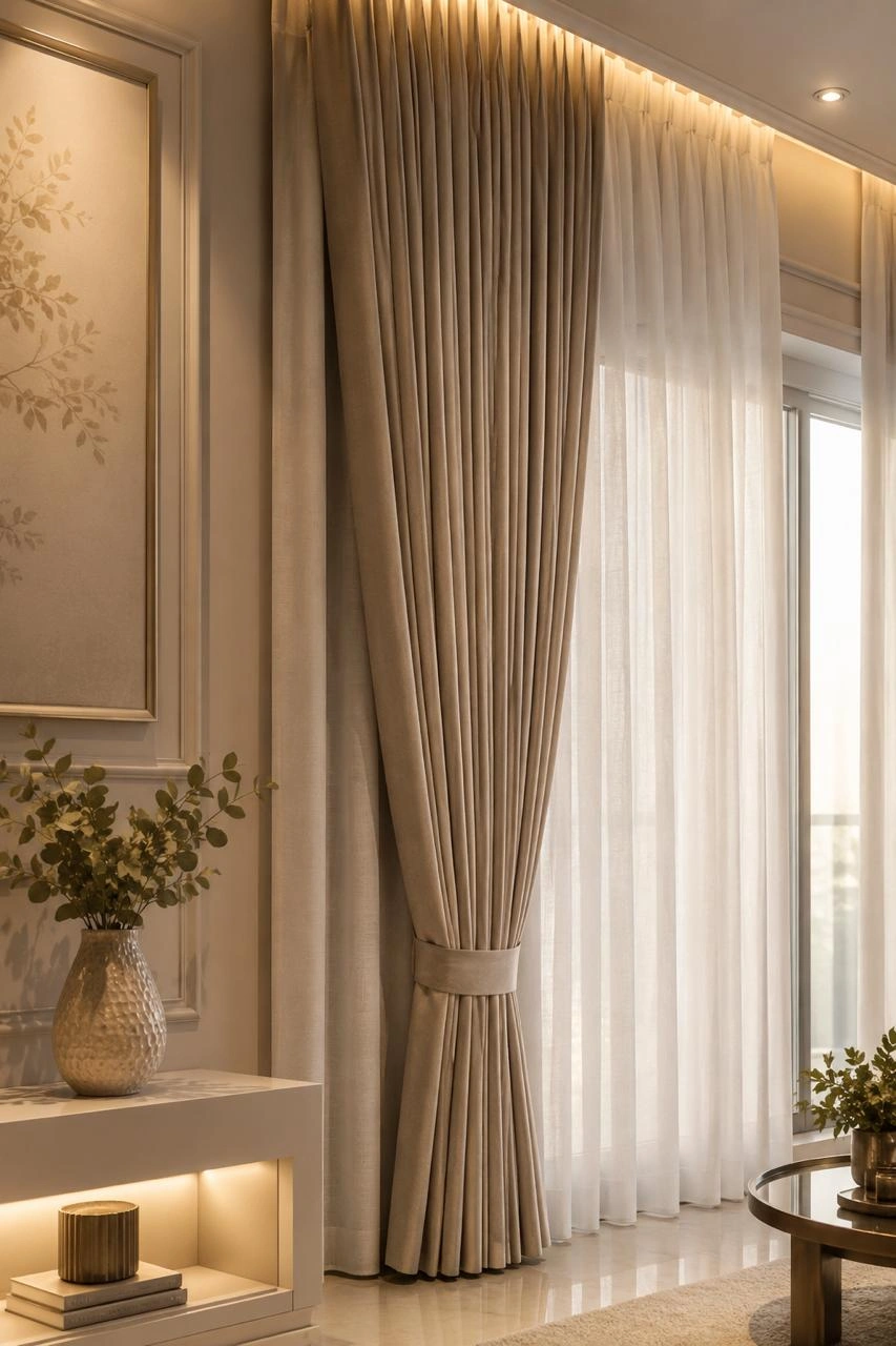 Premium made-to-measure curtains installed by Loom Art