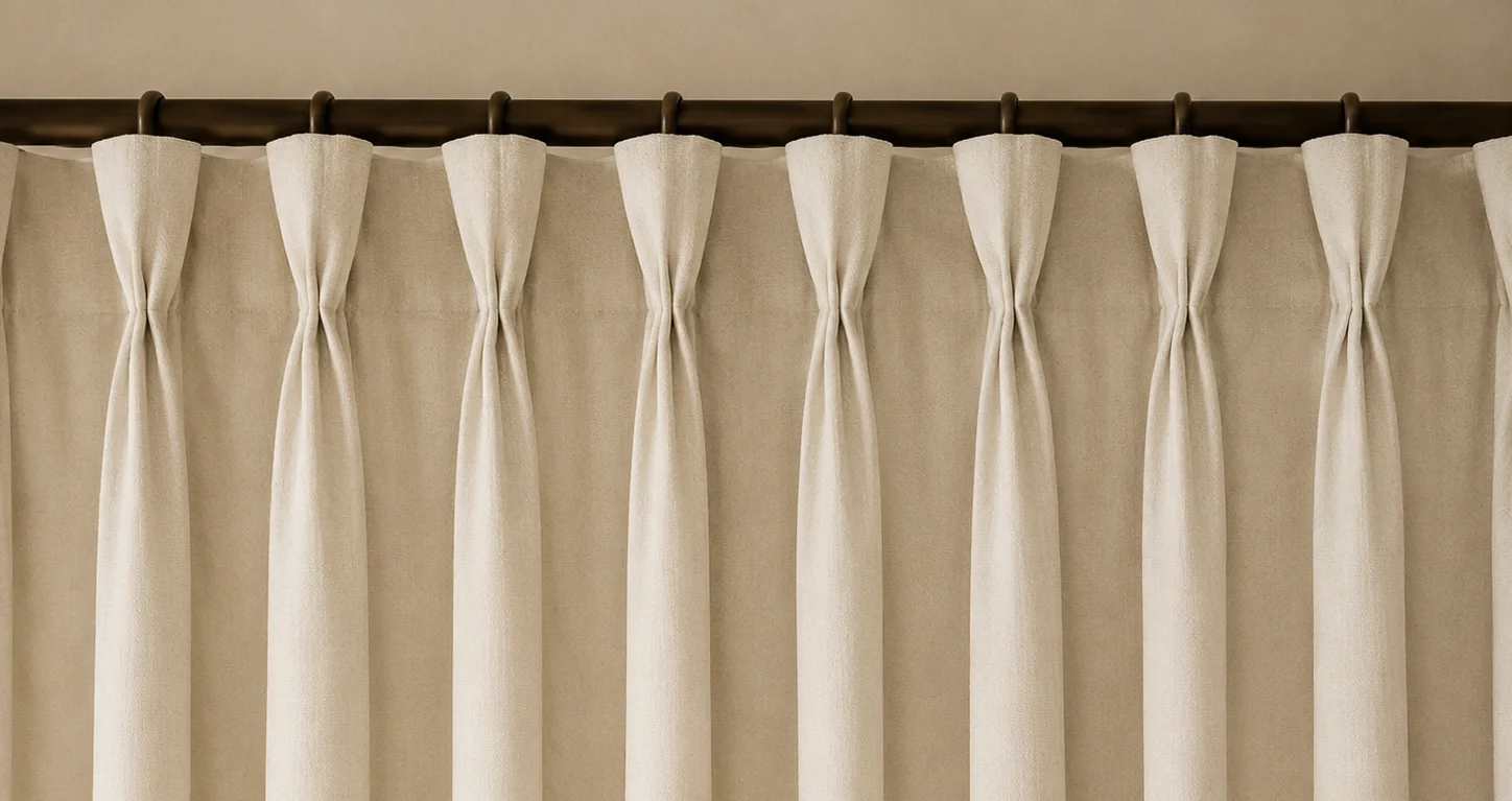 Elegant goblet pleat curtain