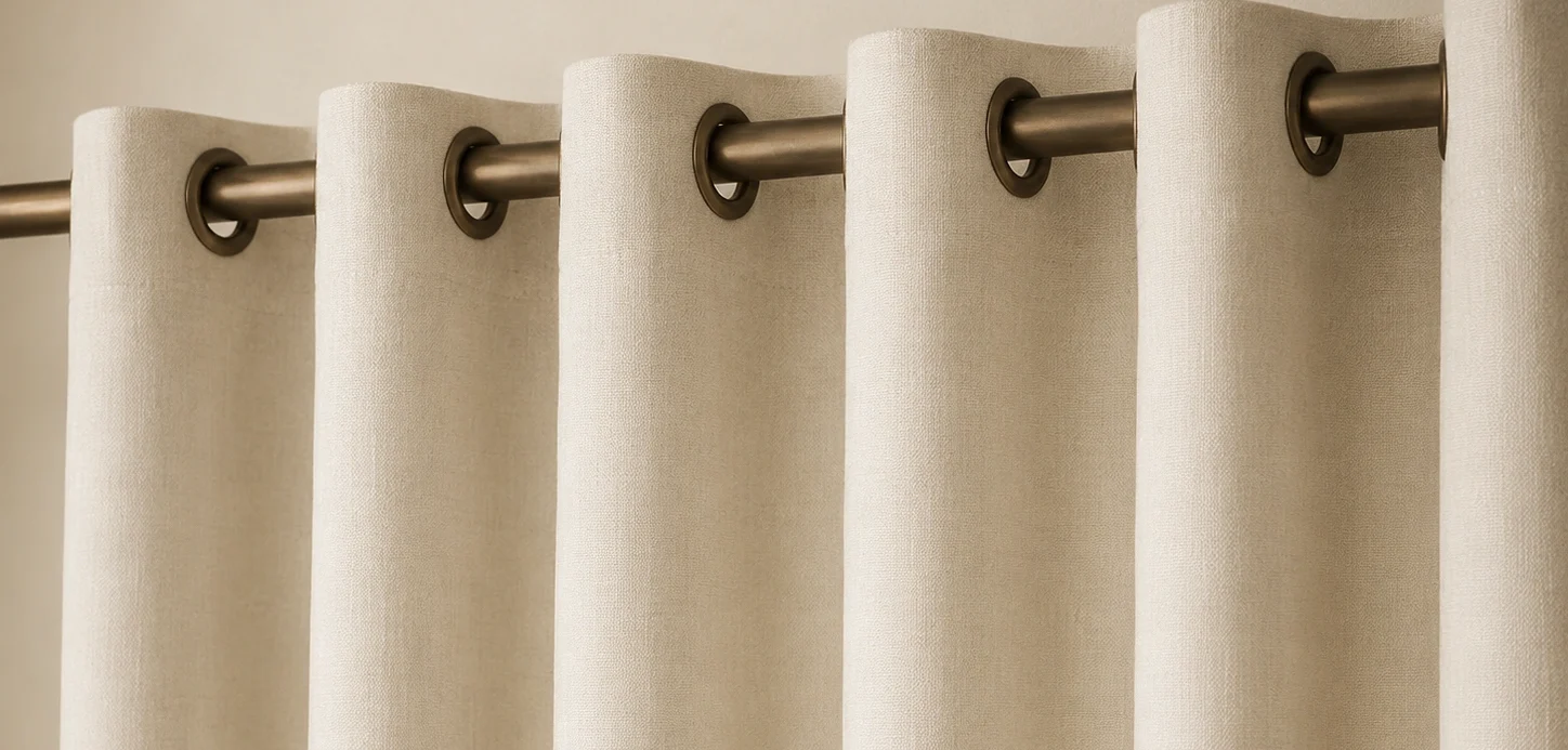 Modern grommet eyelet curtain