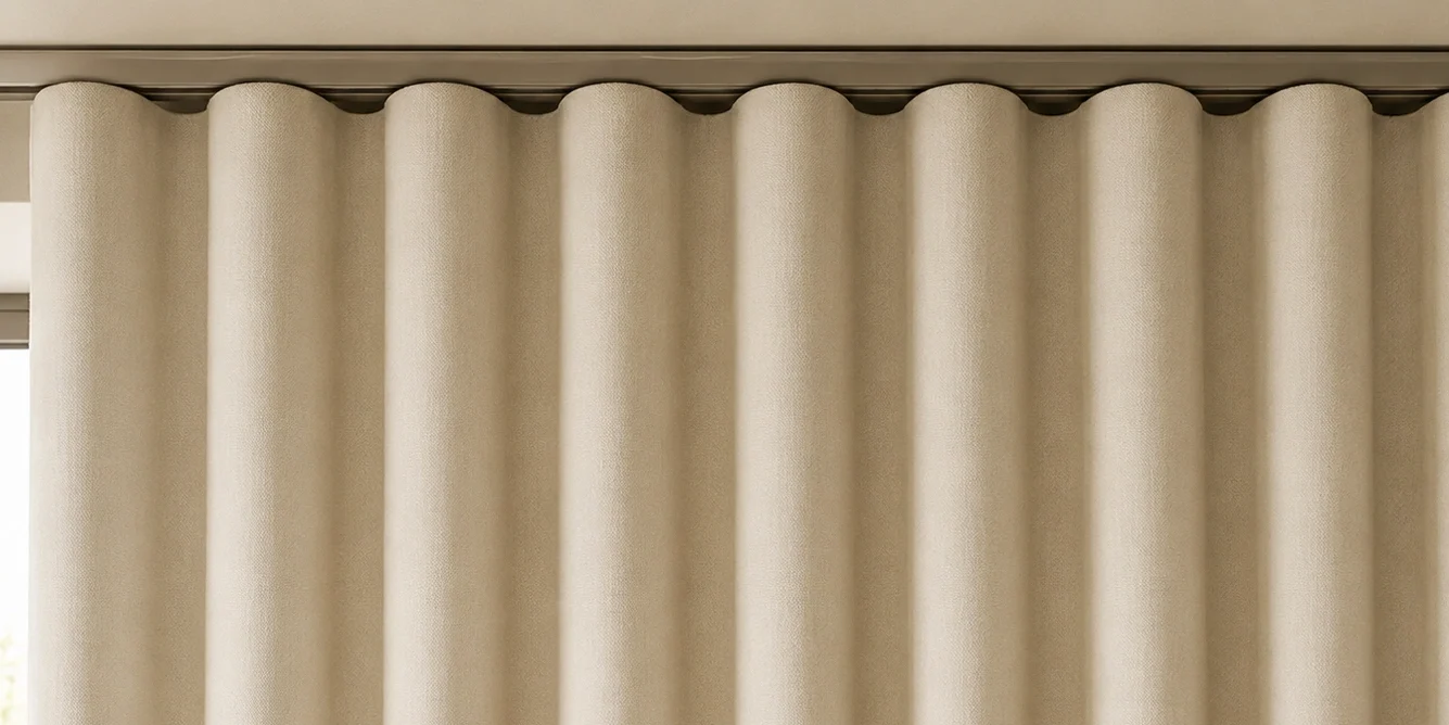 Modern ripple fold curtain