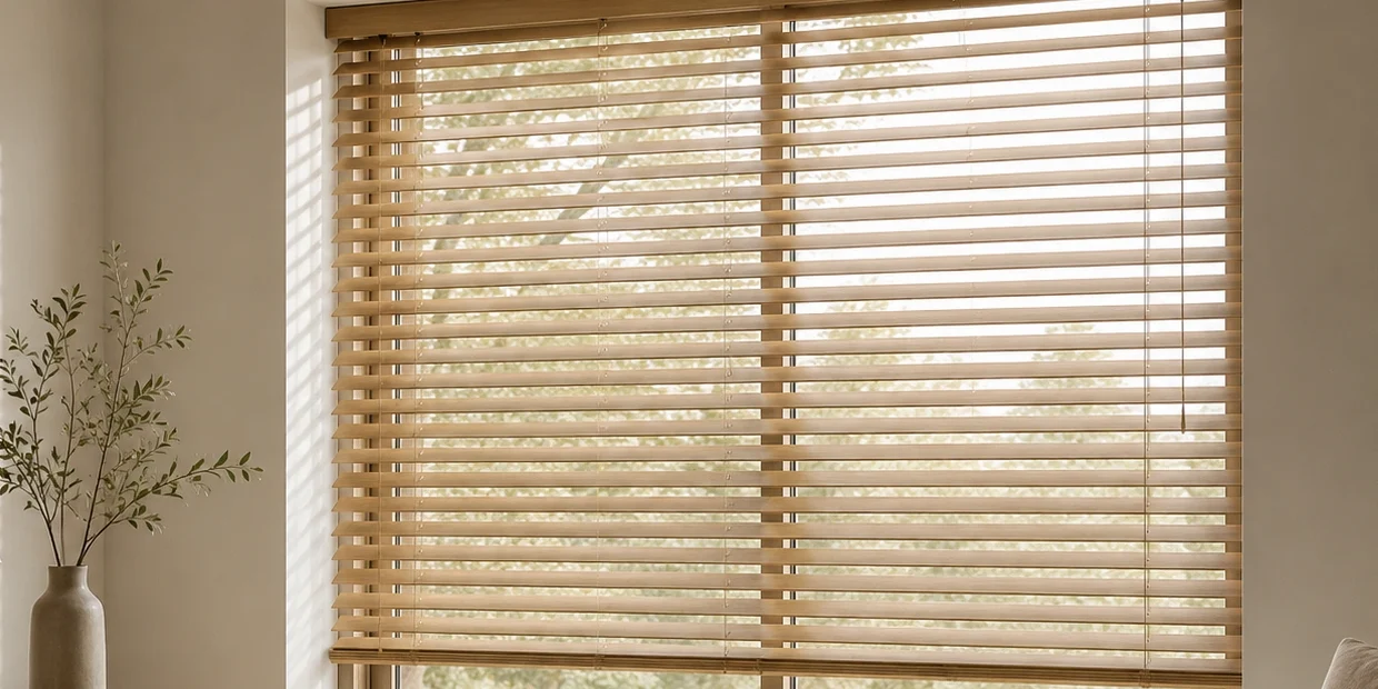 Warm wooden blinds for premium interiors