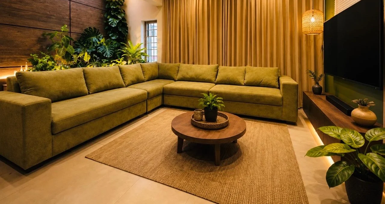 Custom corner sofa for a modern living room