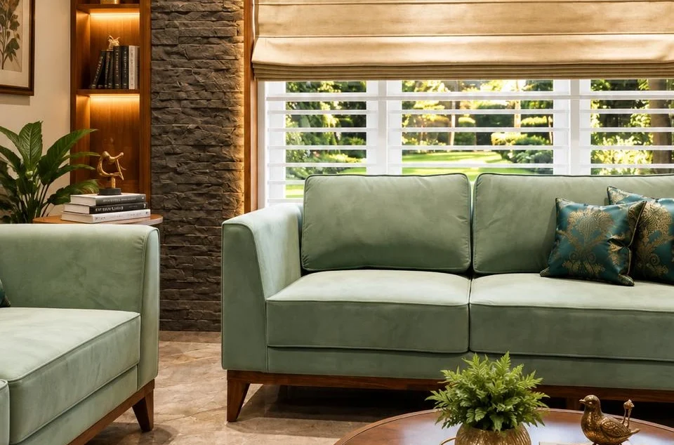 Custom three-seater sofa
