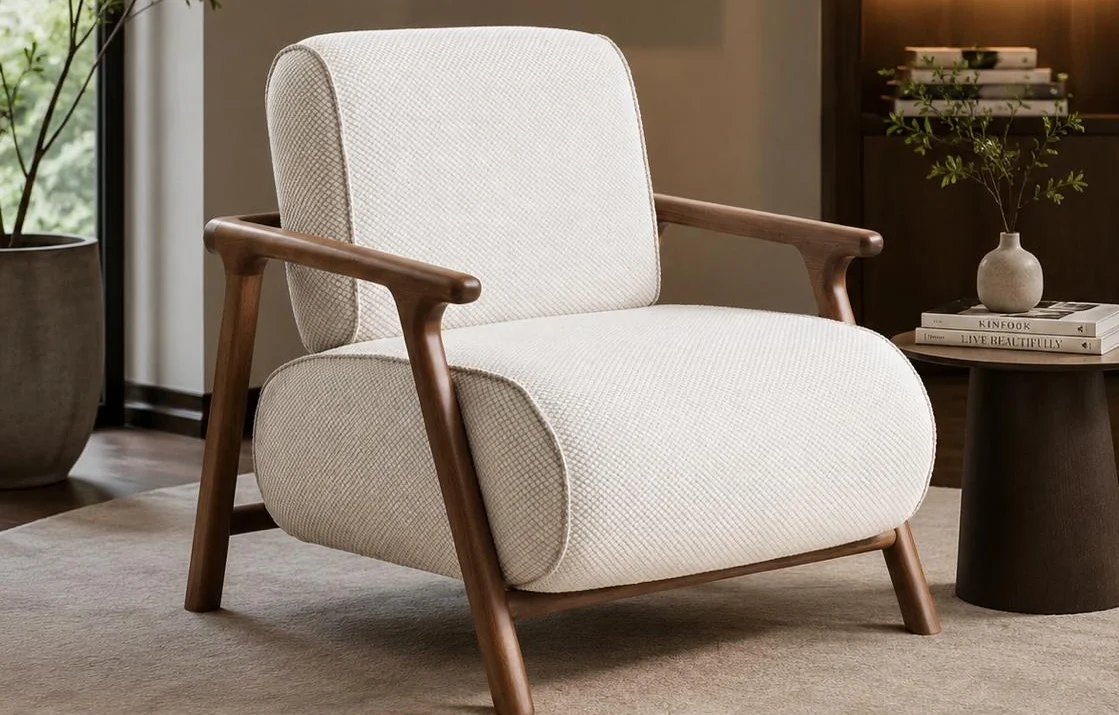 Custom upholstered armchair